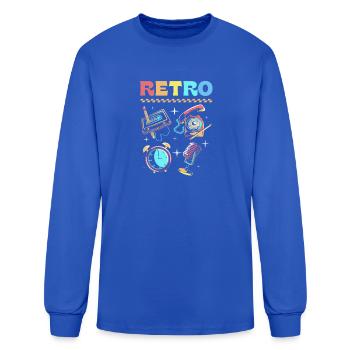 Antique Telephone Rotary Phone - Men's Long Sleeve T-Shirt - royal blue - Front