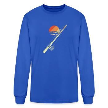 Fishing Retro Style - Men's Long Sleeve T-Shirt - royal blue - Front