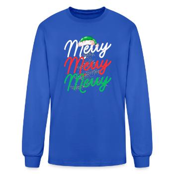 Triple Joyeux Jour des Paillettes - T-shirt à manches longues Homme - bleu roi - Devant