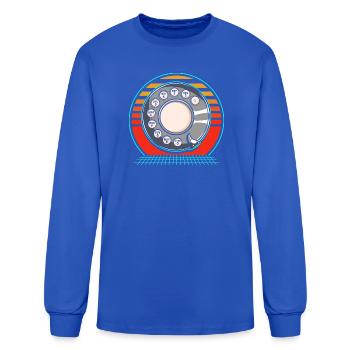 Classic Rotary Telephone Rotary Dial - Men's Long Sleeve T-Shirt - royal blue - Front