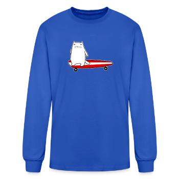Longboard skater - Men's Long Sleeve T-Shirt - royal blue - Front