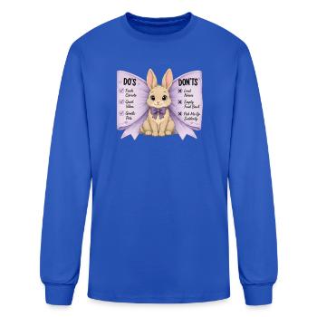 Bunny – Do's & Don'ts  - Men's Long Sleeve T-Shirt - royal blue - Front