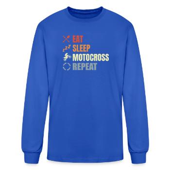 Motocross Slogan - Men's Long Sleeve T-Shirt - royal blue - Front