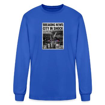 Breaking News Seattle  - Men's Long Sleeve T-Shirt - royal blue - Front