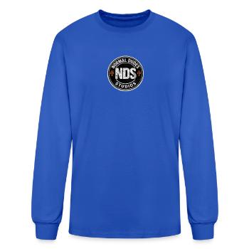 Normal Dudes Studios Logo Tee - Men's Long Sleeve T-Shirt - royal blue - Front