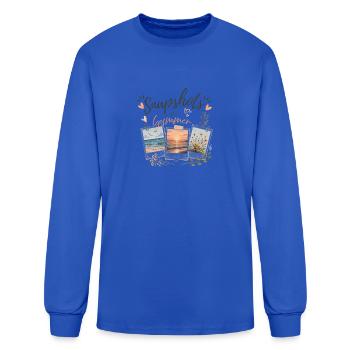 Snapshots Of Summer Vintage Polaroid Beach Sunset  - Men's Long Sleeve T-Shirt - royal blue - Front