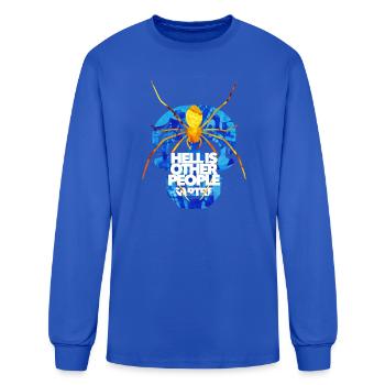 Funny hell is other people skull spider Sartre - Men's Long Sleeve T-Shirt - royal blue - Front