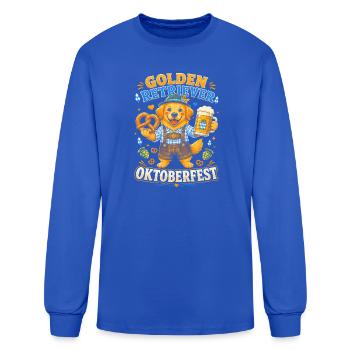 Golden Retriever Oktoberfest Cheer - Men's Long Sleeve T-Shirt - royal blue - Front