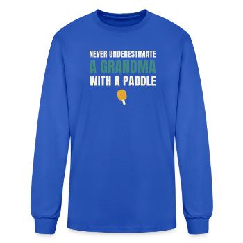 Never Underestimate A Grandma Paddle - Men's Long Sleeve T-Shirt - royal blue - Front