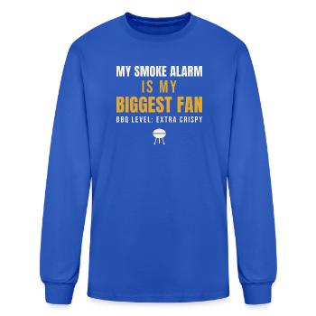 My Smoke Alarm Is My Biggest Fan - Men's Long Sleeve T-Shirt - royal blue - Front