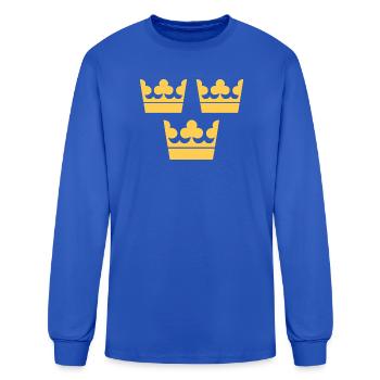 Triple Crown Emblem - Men's Long Sleeve T-Shirt - royal blue - Front