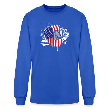 4th Of July US Flag Welding Welder - Men's Long Sleeve T-Shirt - royal blue - Front