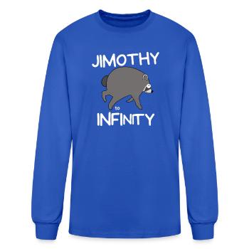 Jimothy to Infinity Raccoon - Men's Long Sleeve T-Shirt - royal blue - Front
