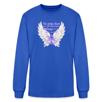 Wings from the Wind Ride Fast - Men's Long Sleeve T-Shirt - royal blue - Front