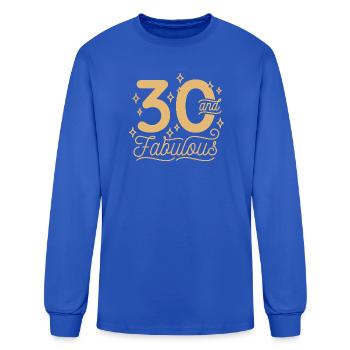 Thirty and Fabulous  - Men's Long Sleeve T-Shirt - royal blue - Front
