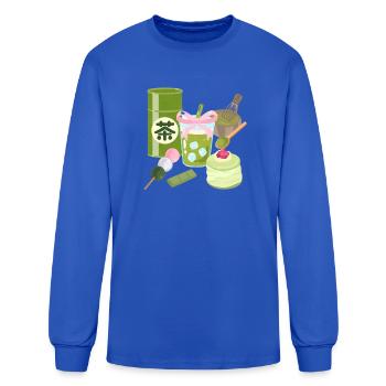 Matcha Mochi Dessert Parade - Men's Long Sleeve T-Shirt - royal blue - Front