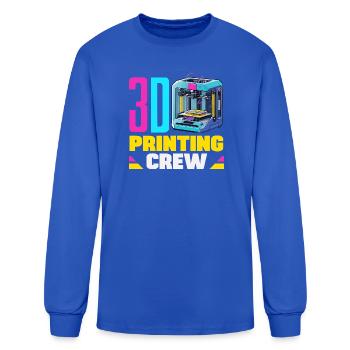 3D Printing Crew Maker Space Robotics Team - Men's Long Sleeve T-Shirt - royal blue - Front