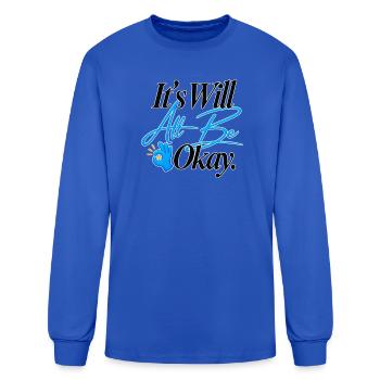 Its Will All Be Okay Neon Script - Men's Long Sleeve T-Shirt - royal blue - Front