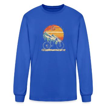 Mountain Bike Lover Vintage - Men's Long Sleeve T-Shirt - royal blue - Front