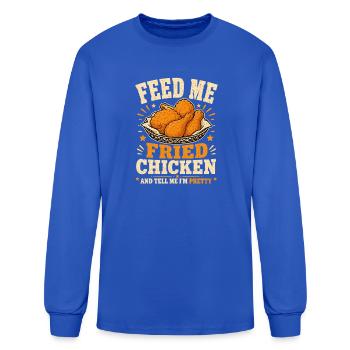 Fried Chicken Feed Me - Men's Long Sleeve T-Shirt - royal blue - Front