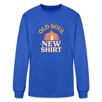 Old Soul New Shirt T Shirt, Vintage Lover Shirt - Men's Long Sleeve T-Shirt - royal blue - Front