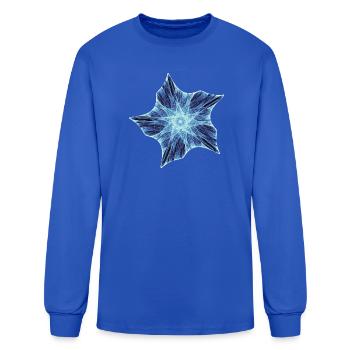 Royal Blue Starfish - Fractal Art - Men's Long Sleeve T-Shirt - royal blue - Front