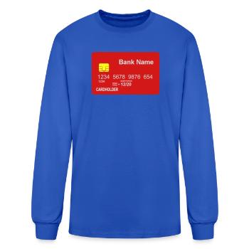 Credit Card - Men's Long Sleeve T-Shirt - royal blue - Front