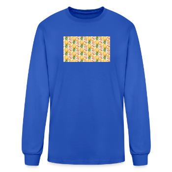 Pineapple slash - Men's Long Sleeve T-Shirt - royal blue - Front