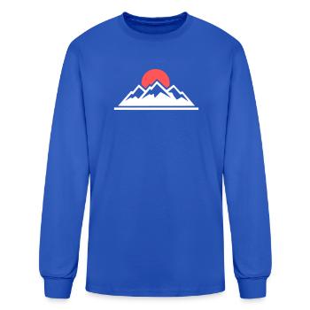 Mountains Sun Hiking Outdoor Alpine Club - Men's Long Sleeve T-Shirt - royal blue - Front