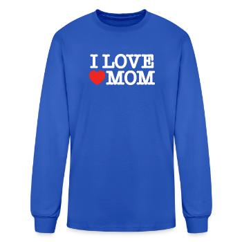 I love mom (dark) - Men's Long Sleeve T-Shirt - royal blue - Front