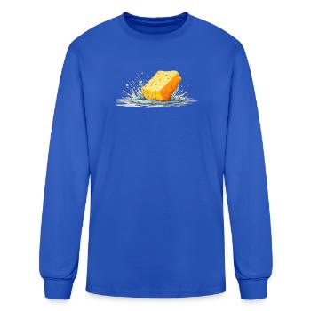 Splashed Sponge Creative Design - Men's Long Sleeve T-Shirt - royal blue - Front