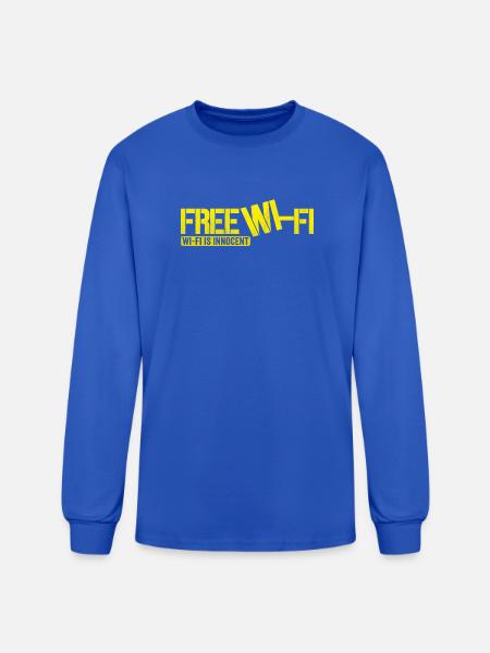 Wi-Fi is Innocent - Men's Long Sleeve T-Shirt - royal blue