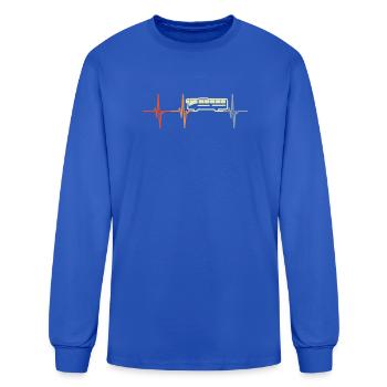 Bus Cardiogram Retro - Men's Long Sleeve T-Shirt - royal blue - Front