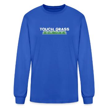 Touch Grass - Men's Long Sleeve T-Shirt - royal blue - Front