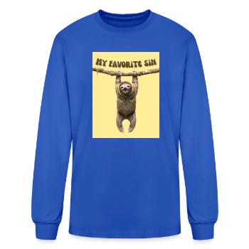 Sin of Sloth - Men's Long Sleeve T-Shirt - royal blue - Front