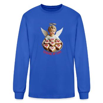 vintage cherub home cook baker heart cookies - Men's Long Sleeve T-Shirt - royal blue - Front