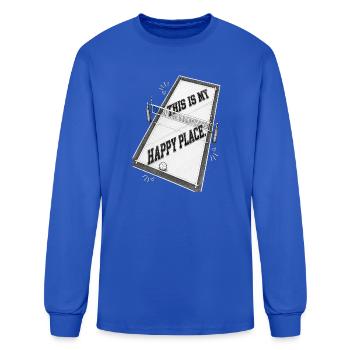 This Is My Happy Place – Volleyball Court - Men's Long Sleeve T-Shirt - royal blue - Front