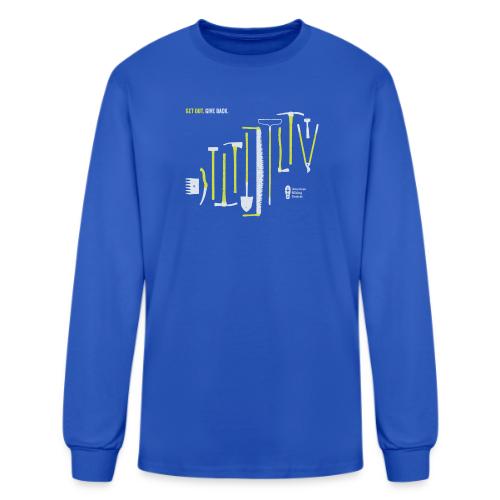 Get Out. Give Back. Trail Tool Arrangement - Men's Long Sleeve T-Shirt