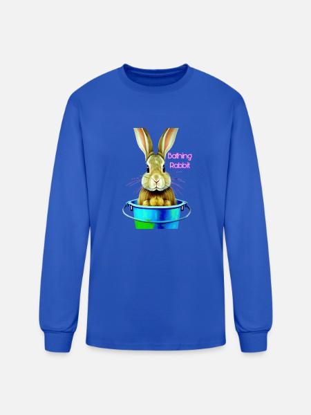 Rabbit in bucket - Men's Long Sleeve T-Shirt - royal blue