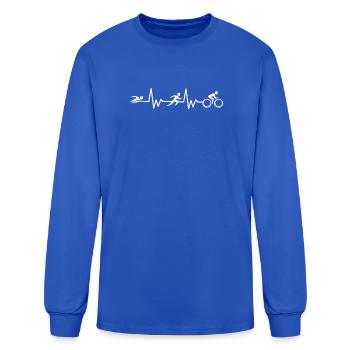Lifeline Triathlete Design - Men's Long Sleeve T-Shirt - royal blue - Front