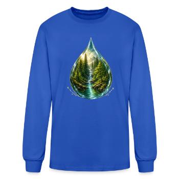 Forest Within a Crystal Droplet - Men's Long Sleeve T-Shirt - royal blue - Front