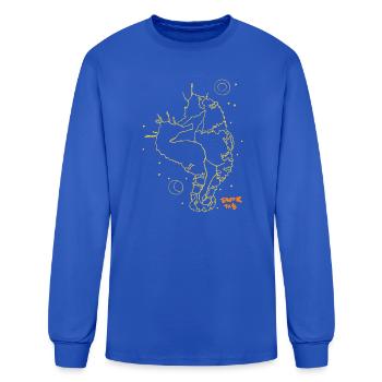 Sea horse love - Men's Long Sleeve T-Shirt - royal blue - Front