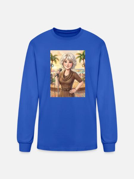 Beach Singer at Sunset - Men's Long Sleeve T-Shirt - royal blue