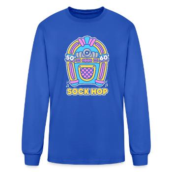 Jukebox 50s Sock Hop - Men's Long Sleeve T-Shirt - royal blue - Front