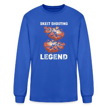 Skeet Shooting Sports Clay Target - Men's Long Sleeve T-Shirt - royal blue - Front