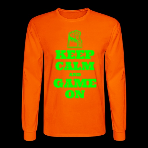 Keep Calm and Game On | Retro Gamer Arcade - Men's Long Sleeve T-Shirt