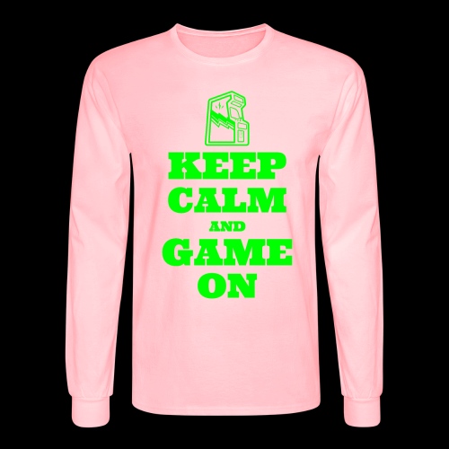 Keep Calm and Game On | Retro Gamer Arcade - Men's Long Sleeve T-Shirt