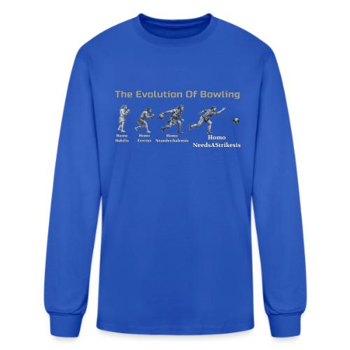 Evolution Of Bowling - Men's Long Sleeve T-Shirt