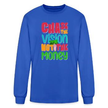Chase Vision Not Money - Men's Long Sleeve T-Shirt - royal blue - Front
