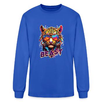 Beast Tiger1 - Men's Long Sleeve T-Shirt - royal blue - Front